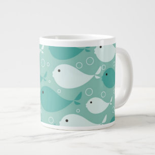 Muster mit Fischen Jumbo-Tasse
