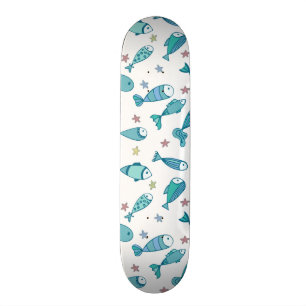 Muster mit Fischen und Starfish Skateboard