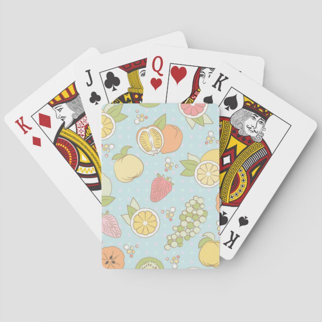 Muster mit Früchten und Beeren Spielkarten (Rückseite)