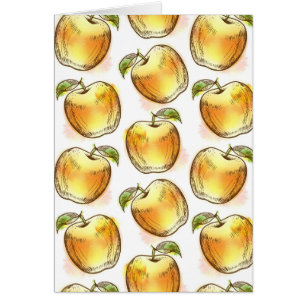 Muster mit gelbem Apfel