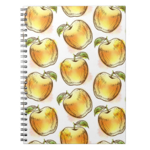 Muster mit gelbem Apfel Notizblock