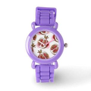 Muster mit Granatapfel Armbanduhr