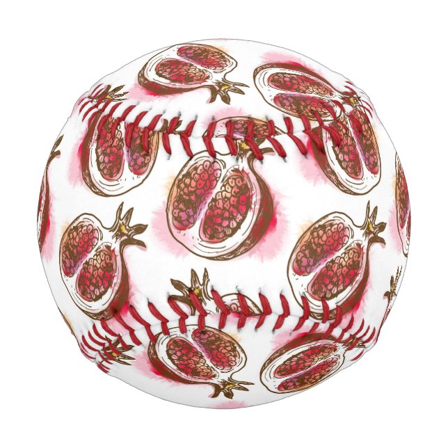 Muster mit Granatapfel Baseball (Rückseite)