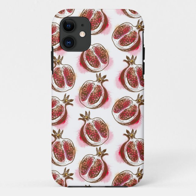 Muster mit Granatapfel Case-Mate iPhone Hülle (Rückseite)