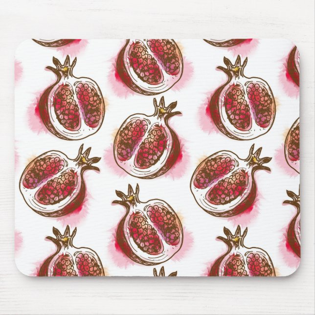 Muster mit Granatapfel Mousepad (Vorne)