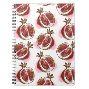 Muster mit Granatapfel Notizblock