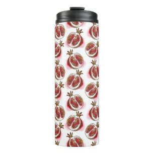 Muster mit Granatapfel Thermosbecher