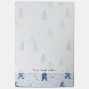 Muster mit Grizzlybär Post-it Klebezettel