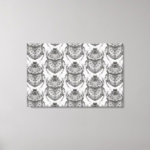 Muster mit Handdoodle 6 Leinwanddruck