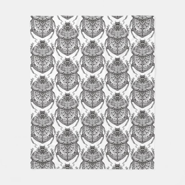 Muster mit Handgekritzel Fleecedecke (Vorderseite)