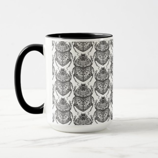 Muster mit Handgekritzel Tasse (Links)