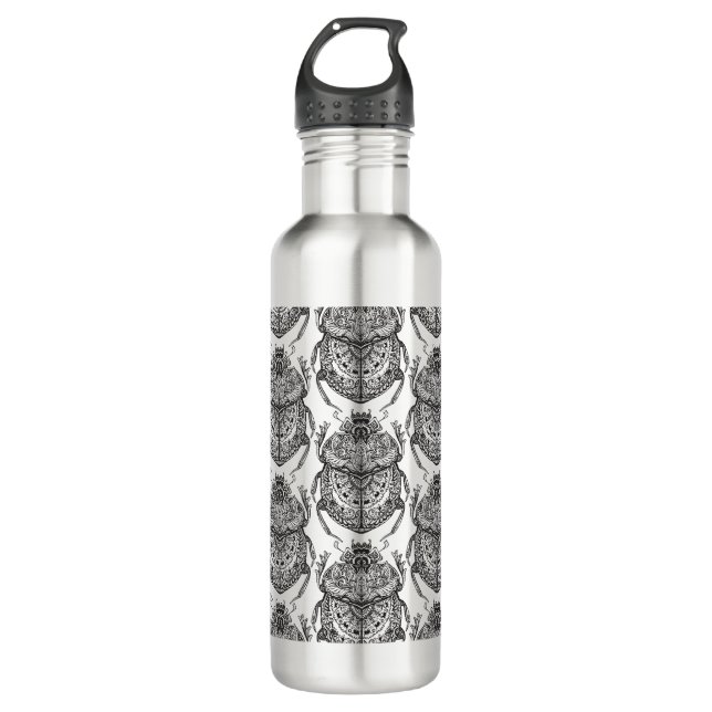 Muster mit Handgekritzel Trinkflasche (Vorderseite)