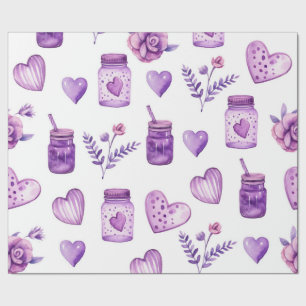 Muster mit Herzen für Valentinstag Geschenkpapier