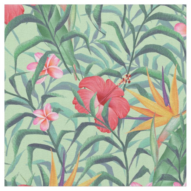 Muster mit Hibiskus Stoff (Nahaufnahme)