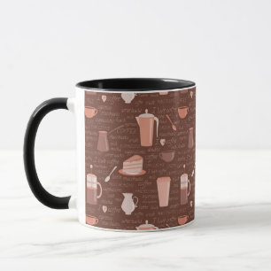 Muster mit in Verbindung stehenden Elementen des Tasse
