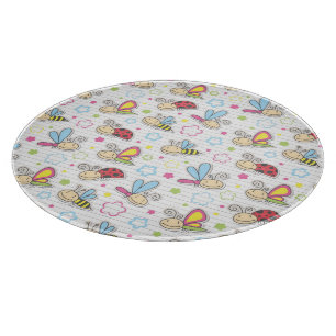 Muster mit Insekten Schneidebrett