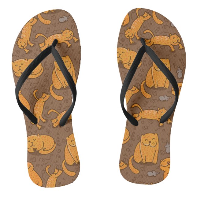 Muster mit Katzen Flip Flops (Fußbett)