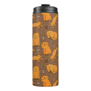 Muster mit Katzen Thermosbecher