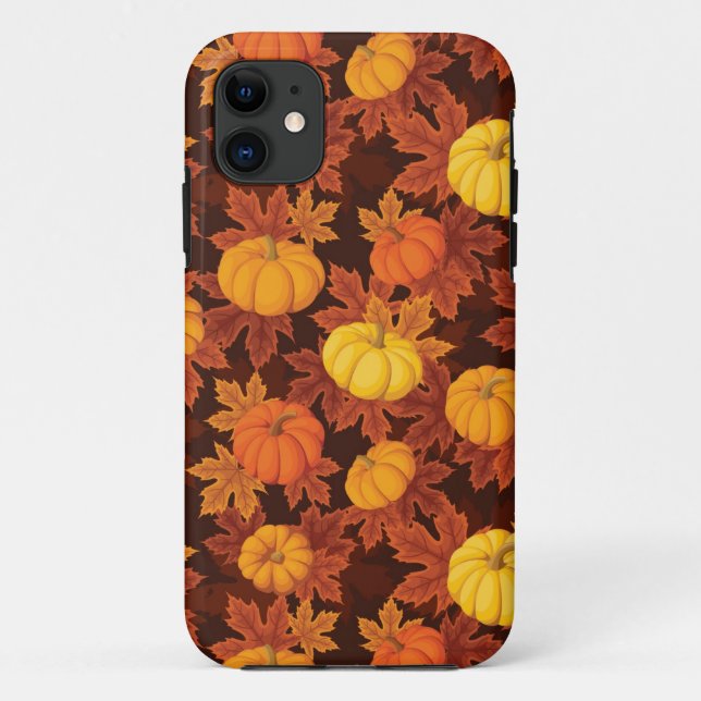 Muster mit Kürbis und Herbstapfel Case-Mate iPhone Hülle (Rückseite)