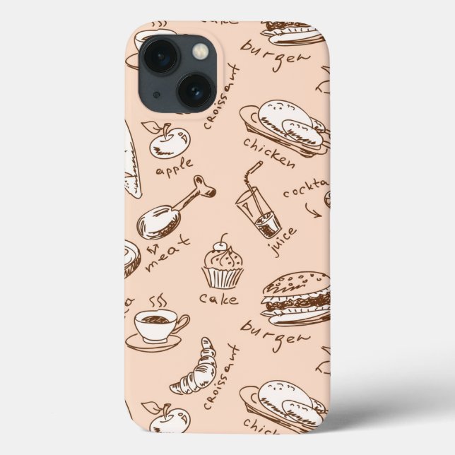 Muster mit Lebensmitteln Case-Mate iPhone Hülle (Rückseite)
