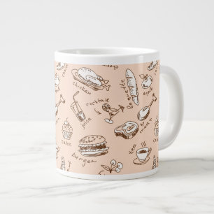 Muster mit Lebensmitteln Jumbo-Tasse