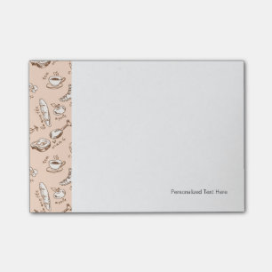 Muster mit Lebensmitteln Post-it Klebezettel