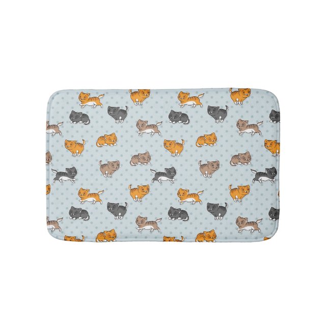 Muster mit lustigen Katzen Badematte (Vorderseite)