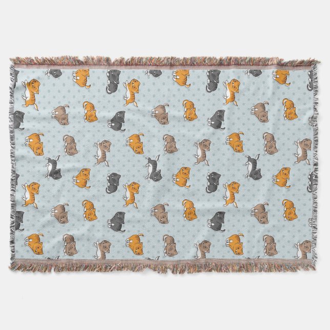 Muster mit lustigen Katzen Decke (Vorderseite)