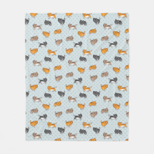 Muster mit lustigen Katzen Fleecedecke