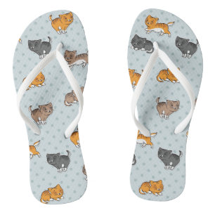 Muster mit lustigen Katzen Flip Flops