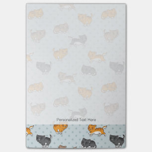 Muster mit lustigen Katzen Post-it Klebezettel