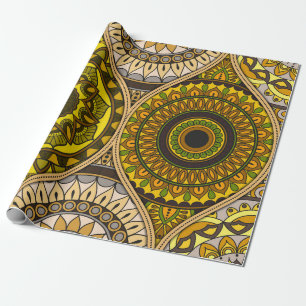 Muster mit Mandalasen. Vintage Dekorelemente Geschenkpapier