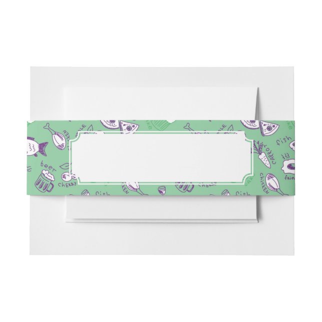 Muster mit Nahrung Einladungsbanderole (Vorderseite Beispiel)