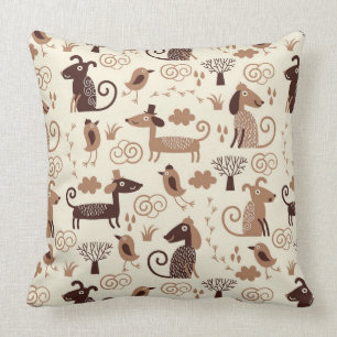 Muster mit niedlichen Hunden Kissen