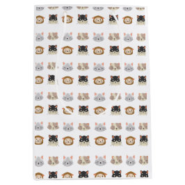 Muster mit Niedlichen Katzenköpfen Mittlere Gesche Geschenktüte