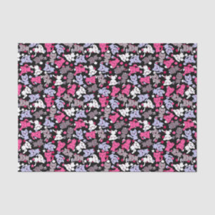 Muster mit niedlichen kawaii Gekritzelkatzen 3 Seidenpapier