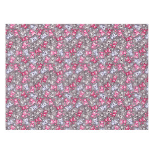 Muster mit niedlichen kawaii Gekritzelkatzen Tischdecke