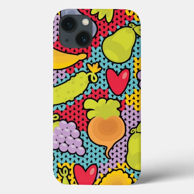 Muster mit Obst und Gemüse Case-Mate iPhone Hülle (Rückseite)