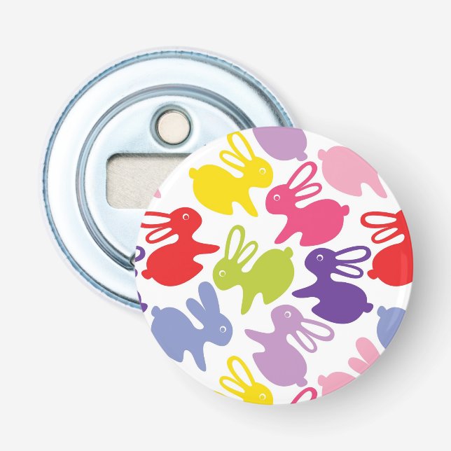 Muster mit Ostern-Kaninchen Flaschenöffner (Vorderseite)