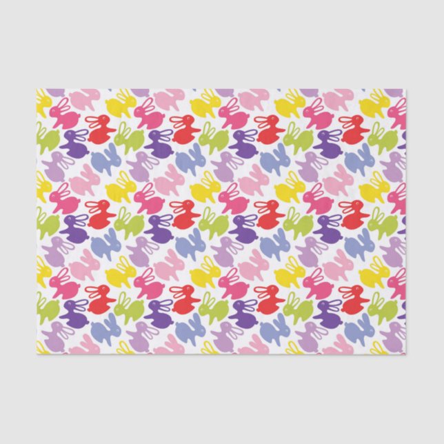 Muster mit Ostern-Kaninchen Seidenpapier (Vorderseite)