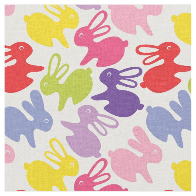 Muster mit Ostern-Kaninchen Stoff (Nahaufnahme)