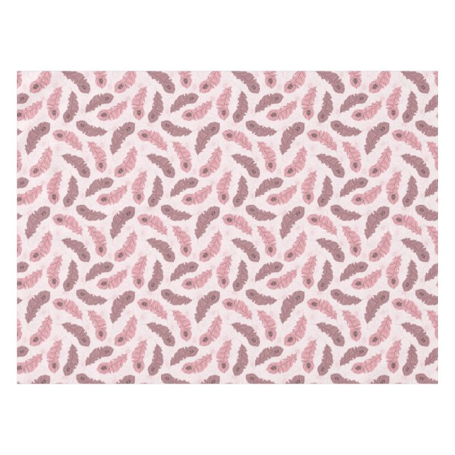Muster mit Pfaufedern Tischdecke (Vorderseite (Horizontal))