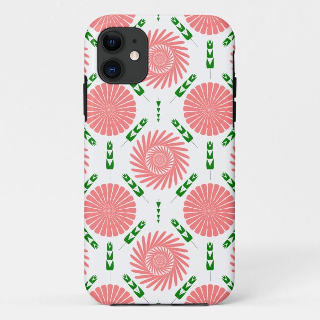 Muster mit rosa Blume Case-Mate iPhone Hülle (Rückseite)