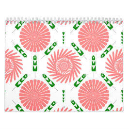 Muster mit rosa Blume Kalender