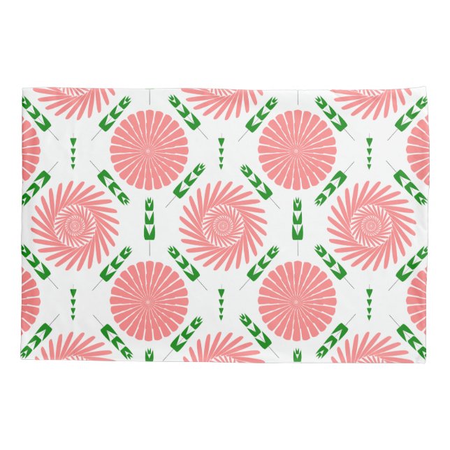 Muster mit rosa Blume Kissenbezug (Rückseite)