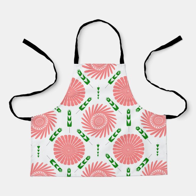 Muster mit rosa Blume Schürze (Vorderseite)