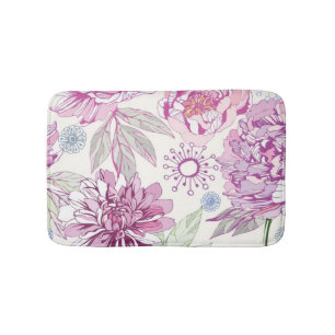 Muster mit rosa Blumen Badematte