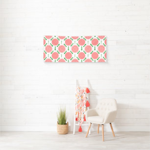 Muster mit rosa Blumen  Banner