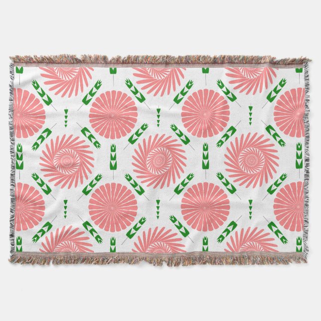 Muster mit rosa Blumen  Decke (Vorderseite)