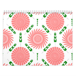 Muster mit rosa Blumen Kalender